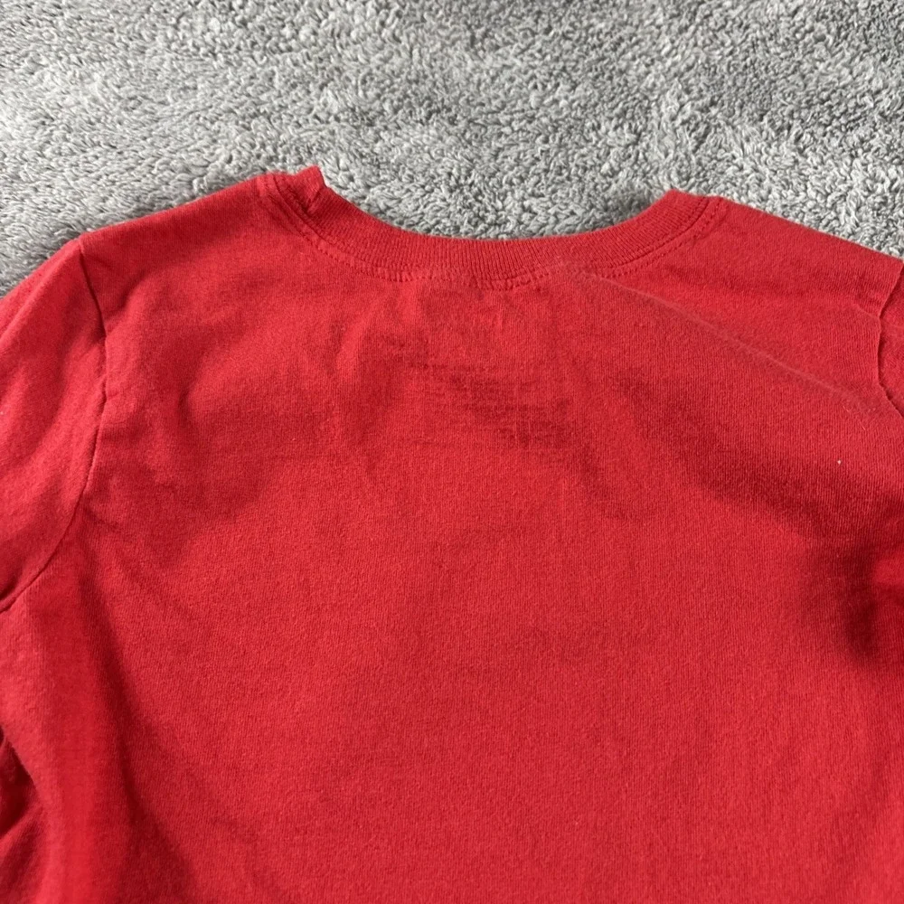 Carter's Kid Long Sleeve T-Shirt Kids Size 5/5A Red‎ Christmas Santa